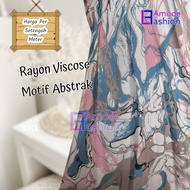 Abstract Pattern Viscose Rayon Fabric