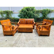 KERUSI KAYU JATI GAJA BESAR/KERUSI SET TAMU KAYU JATI/SOFA SET KAYU JATI