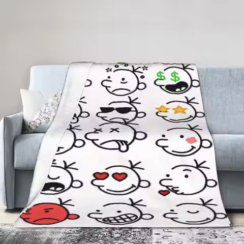 Y2K Diary Of A Wimpy Blankets Super Soft Flannel Cozy Throw Blankets Machine Washable