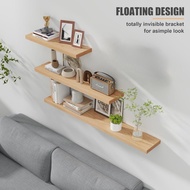 3pcs Wooden Shelf Wall Book Shelf Home Decor Floating Hanging Shelves Display Rack