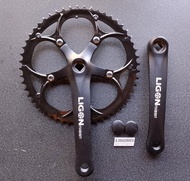 Bicycle Fixie Crank Arm Alloy Wheel Set LIGON 44T/48T/52T Chain Wheel Fixie Bike