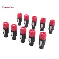 10PC 4Pin NL4FC Speaker Connector Ohm Plug Speaker Audio Cable Adapter Twist Lock 4Pin Speakon Femal