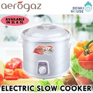 [Aerogaz] AZ-603SC (3L)/AZ-605SC (5L)/ Electric Slow Cooker Rice Cooker Steamboat Ready Stocks