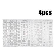 4 Buah Plat Bga Universal Cetakan Ic Cpu Cetakan Ic Power A467 / A482 / A508 / 55models Plat Bga Cpu