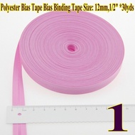 【Big-promotion】 Polyester Bias Tape Bias Binding Tape Bias Tape Size:12mm Width:1/2 Inch 25m The Lea
