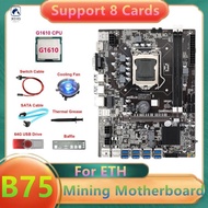 Sata B75 8Usb Btc Miner Motherboard +G1610 Cpu+64G Usb