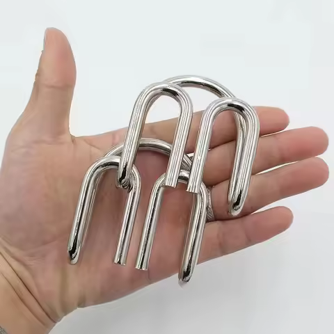 Big Size Brain Teasers Metal Wire IQ Puzzles For Adults Kids Educational Toys Disentanglement Games 