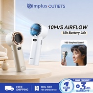 【NEW】Simplus Handheld Mini Fan | 10m/s High Speed | 100 Stepless Speeds | 15h Battery Life | Three-P