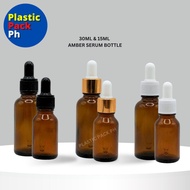 Amber Glass Serum Bottle with Dropper
