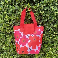 New Japanese Style Floral Shopping Bag Waterproof Fabric Foldable Roll Easy To Carry Complete Patter
