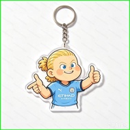 G2P Erling Haaland Acrylic Keychain Cartoon Football Stars Pendant Durable Charm For Backpack & Keys