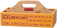 Keystone Storage Box, Yellow, W13.0 x D 7.1 x L 6.9 inches (33 x 18 x 17.5 cm), Mercury Wood Tool Box, MEWOTBYE