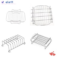 ELO Air Fryer Basket Tray, Stainless Steel Silver Airfryer Rack,  DIY Bakeware Air Fryer Holder Baki