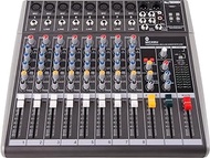 CMX Audio MCX8U Professional 8-Channel Mixing Console; For Commercial Audio, Installation Sound System and Live Performance; Built-in DSP Processor; MP3 Player; +48V Phantom Power