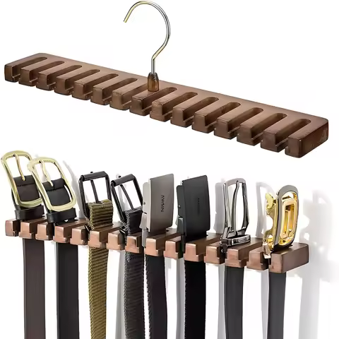 Multifunctional Belt Organizer Hanging Tie Rack Belt Hanger Clothes Rack Organizer Tie Rack Home Clo