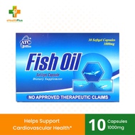 ATC Fish Oil with Vitamin E & Omega-3 1000mg (EPA & DHA) (10 Capsules)