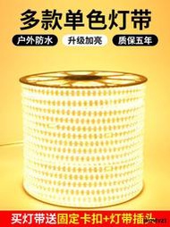 led雙排燈帶超亮燈條三色變光220v客廳吊頂裝飾照明戶外防水光帶