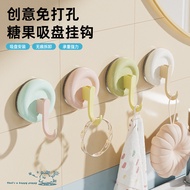 Candy Suction Cup Hook High Aesthetic Punch-Free Dopamine Hook Movable Adhesive Hook Strong Vacuum S
