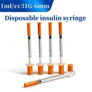 1ml31G-6mm disposable insulin syringe pet feeder liquid measurement dispenser refueling and ink