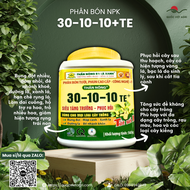 Phân bón NPK 30-10-10+TE Ba Lá Xanh (hủ 565g) - Bung đọt Mập cành Xanh lá Đẻ nhánh khoẻ