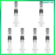 6Pcs 1Ml Liquid Measuring Syringe Borosilicate Glass Transparent Accurate for Lab Dispensing Use  zh