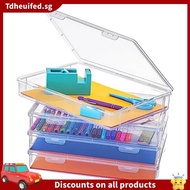 [In Stock]4 Pcs A4 Scrapbook Paper Storage Box Clear Paper Storage Boxes for 8.5 X 11 Inch Letter Pa