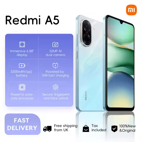 Xiaomi Redmi A5 4G 3+64GB 6.88" 120Hz Display UNISOC T7250 processor 32MP Camera 5200mAh Large Batte