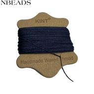 2cards Waxed Nylon Cord Marine Blue 0.65mm about 21.87 yards(20m)/card