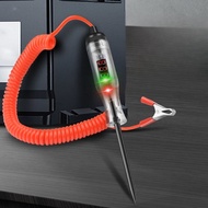 Digital Display Car Circuit Tester 6-24V Automotive Voltage Test Pen with Spring Wire for Vehicle Re