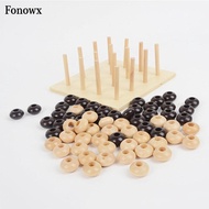 [AbabixaMY] Four in A Row Board Games Wooden 3D Classic Strategy Game 4 Connect in A Row Travel Game