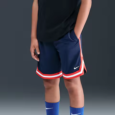 Nike Authentic Dri-FIT Big Kids Sports Basketball Breathable Loose Shorts FJ6802-410