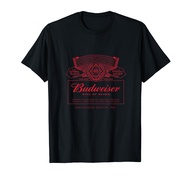 mens Classic Budweiser Can Label T Shirt, Black, Small US