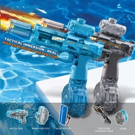 Electric Light-Up Water Gun Toy withContinuous Fire Flame Effect High-Pressure Strong Jet Fully Auto