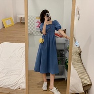 Toply shop  COD + GRATIS ONGKIR Dres wanita karet smock dada  /  Dres sheren  / dres wanita korea st