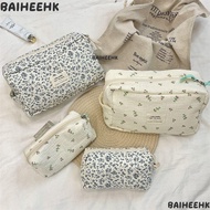 BAIHEIH Cosmetics Bag, Handheld Begonia Flower/Rose Makeup Bag, Portable Floral Print Handbag Travel