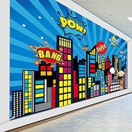 Large Super Theme Hero Inspirational Decoration for Classroom One-piece Back to School Wall Mural He