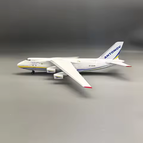 1/165 Ukraine An-124 Transport 42cm Plane Alloy Aircraft Replica Model Antonov An124 Plane With Base