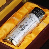 银水杯999纯银正品足银雪花银手工熟银内胆银杯子食用银999纯银Silver water cup 999 pure silver genuine foot silver snowflake silve