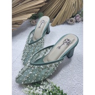 Rafaizoutfit Yesika sage green 7cm shoes