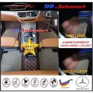 ( CUSTOM MADE 9D ) MERCEDES W212 W-212 E200 E250 E300 E350 2009-2016 LUXURY DOUBLE LAYER CARMAT CARP