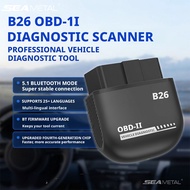 SEAMETAL B26 OBD2 Scanner Bluetooth 5.1 Professional Car Diagnostic Tool Engine Fault Code Reader