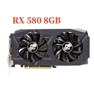 ☢RX 580 Red Dragon 8GB GDDR5 2048SP Video Card RX580 8G Powercolor For AMD RX 580 8GB GDDR5 256791N