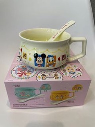 7-11 限量版迪士尼系列陶瓷碗連匙羹-A款 米奇與好友