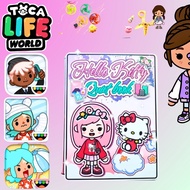 ĐỒ CHƠI NGÔI NHÀ BÚP BÊ GIẤY của bé Hello Kitty Pink House In Quiet Book