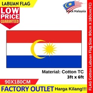 Bendera Labuan Flag 3x6ft Cotton Labuan Flag 90cm X 180cm X1PC