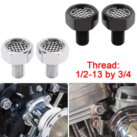 1 Set Motorcycle Air Filter Cleaner Head Breather Bolts 1/2-13 by 3/4 Black Chrome For Harley 1994-2
