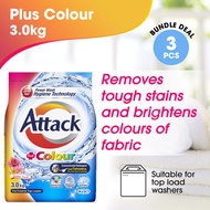 Attack Colour Powder Laundry Detergent 3kg (Set Of 3)