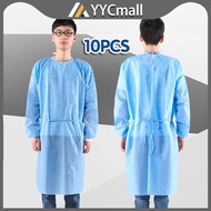 10Pcs Disposable Isolation Gown Breathable Isolation Gown For Beauty Shop