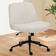 Height Adjustable Criss Cross Chair with Wheels - Armless Desk Chair No Wheels Cross Legged Office C