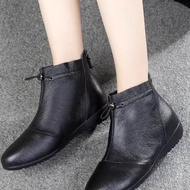 Shoes Female 2023 Autumn/Winter New Short Boots Female Poe Heel Martin Boots Female Small Leather Bo